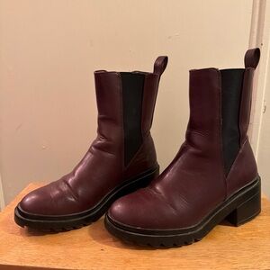 Amazon Essentials Dark Red Ankle Boots